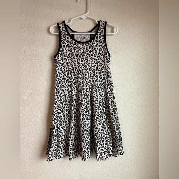 Place Other - Place Black and White Leopard Print Kids Sleeveless Dress size 5/6